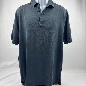 Travis Mathew Polo Shirt Men Size L Black Pullover Short Sleeve